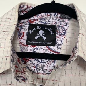 Rock Roll & Soul button down men’s shirt XL